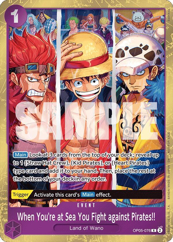 When You're at Sea You Fight against Pirates!! (2025 Pirates League Store Qualifier Winner) OP05-076 One Piece Promotion Cards One Piece NM