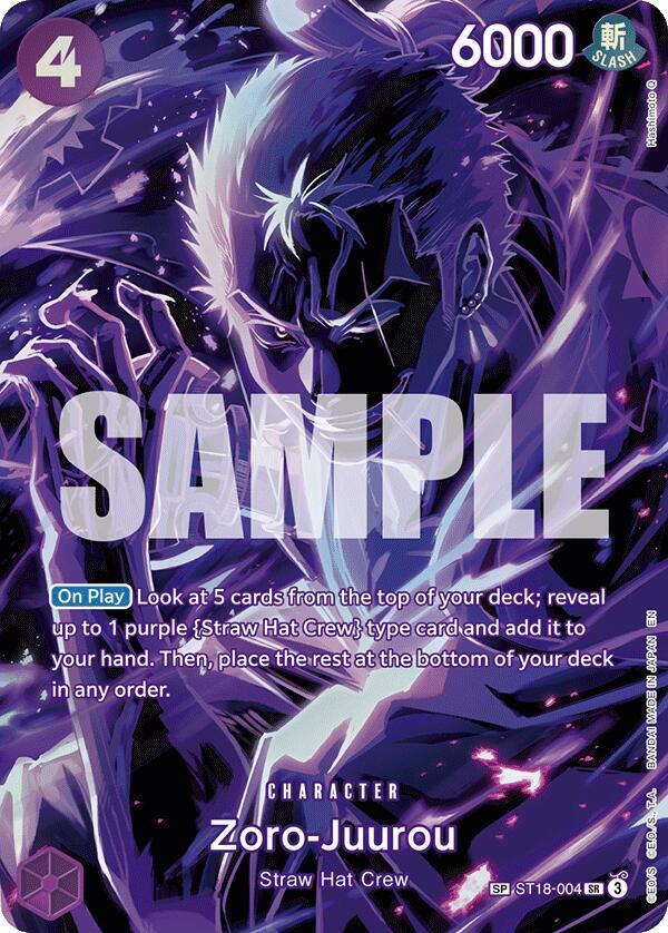 Zoro-Juurou (SP) ST18-004 Super Rare Legacy of the Master NM