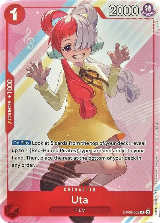 Uta (Welcome Pack Vol. 2) OP09-002 Rare One Piece Promotion Cards One Piece NM