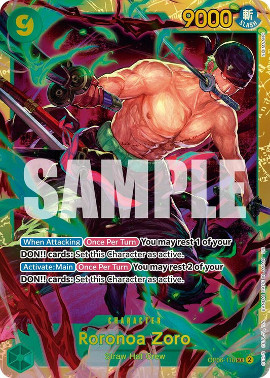 Roronoa Zoro - OP06-118 (Reprint) OP06-118 Premium Booster -The Best- Vol. 2 NM