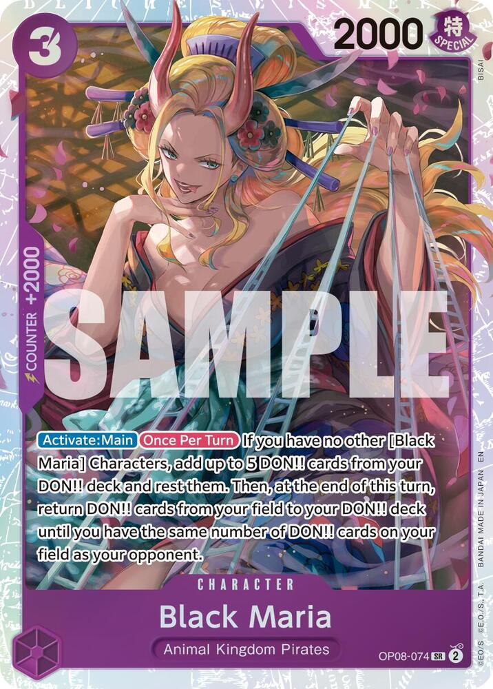 Black Maria (Reprint) OP08-074 Super Rare Premium Booster -The Best- Vol. 2 NM
