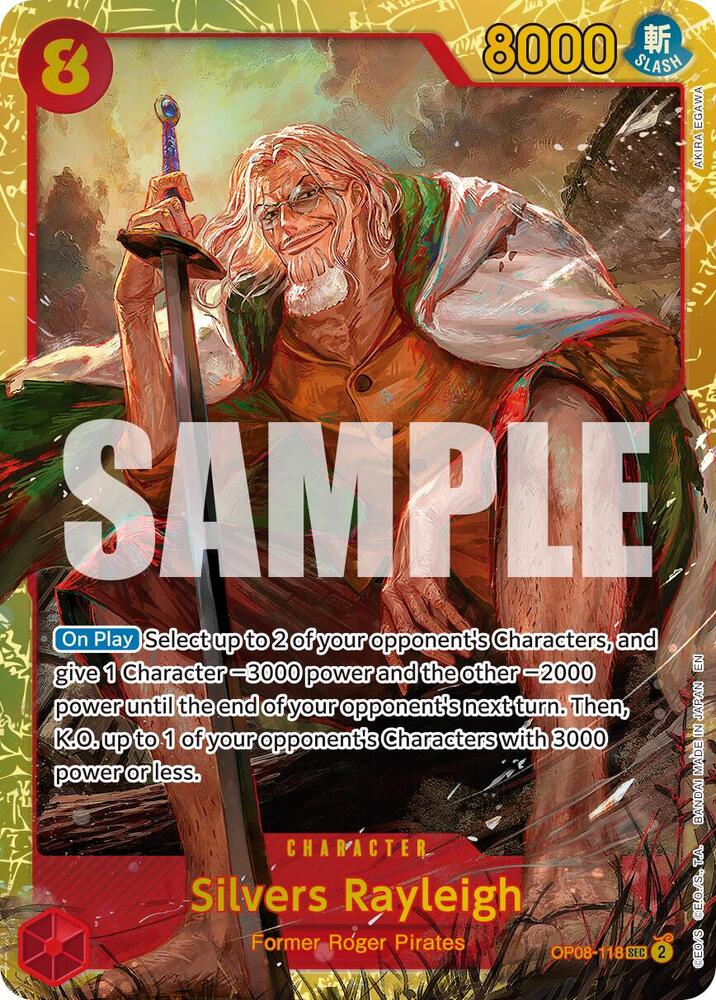 Silvers Rayleigh - OP08-118 (Reprint) OP08-118 Premium Booster -The Best- Vol. 2 NM