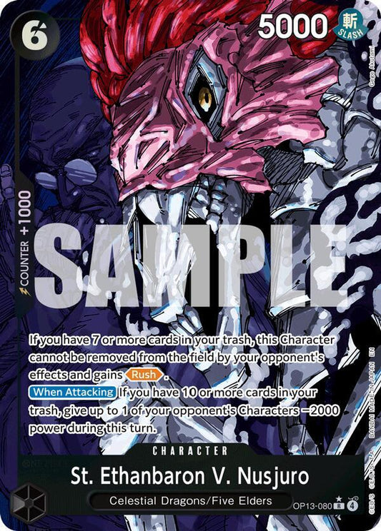 St. Ethanbaron V. Nusjuro (Alternate Art) OP13-080 Rare Carrying On His Will NM