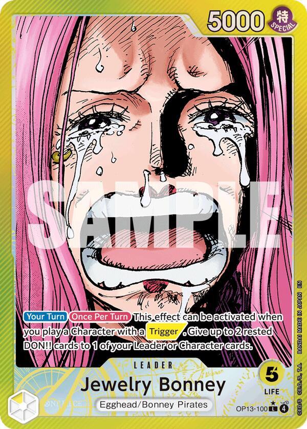 Jewelry Bonney (100) (Alternate Art) OP13-100 Leader Carrying On His Will NM