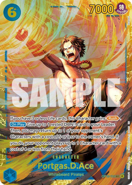 Portgas.D.Ace (119) OP13-119 Secret Rare Carrying On His Will NM