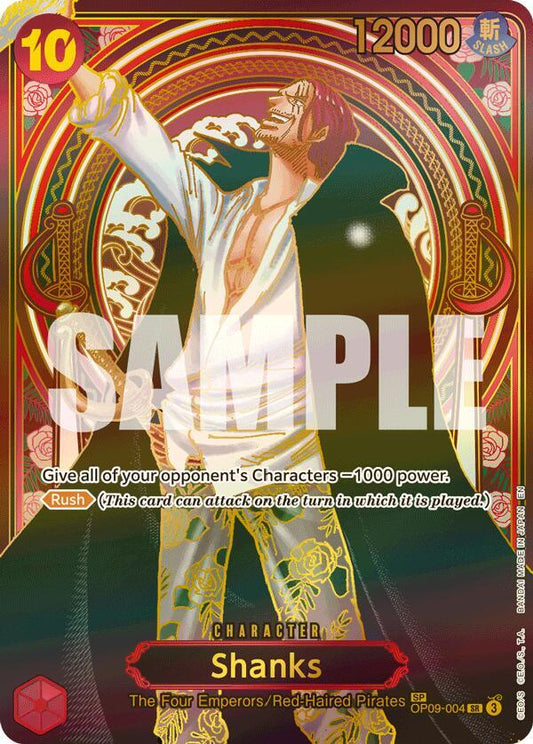 Shanks - OP09-004 (SP) (Gold) OP09-004 Super Rare Carrying On His Will NM