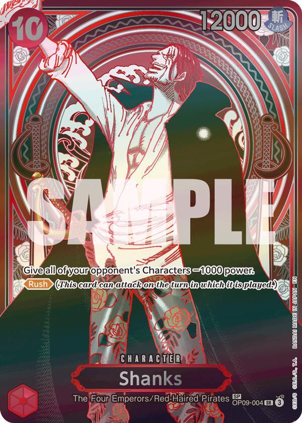 Shanks - OP09-004 (SP) (Silver) OP09-004 Super Rare Carrying On His Will NM