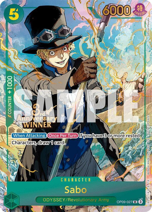 Sabo - OP09-027 (3rd Anniversary Winner) OP09-027 One Piece Promotion Cards One Piece NM