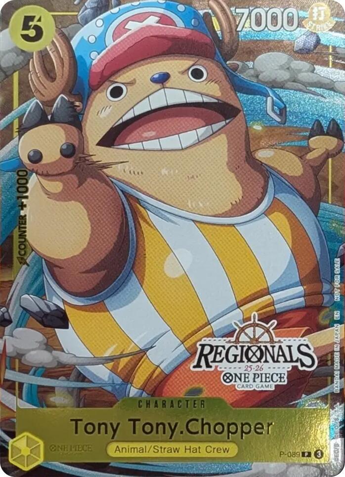 Tony Tony.Chopper (CS 25-26 Regionals Textured Chase Promo) P-089 One Piece Promotion Cards One Piece NM