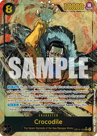 Crocodile OP14-120 Secret Rare The Azure Sea's Seven One Piece NM