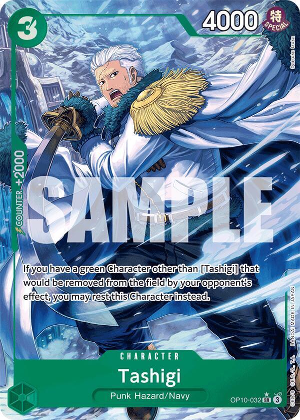 Tashigi (Parallel) OP10-032 Super Rare Royal Blood One Piece Foil NM