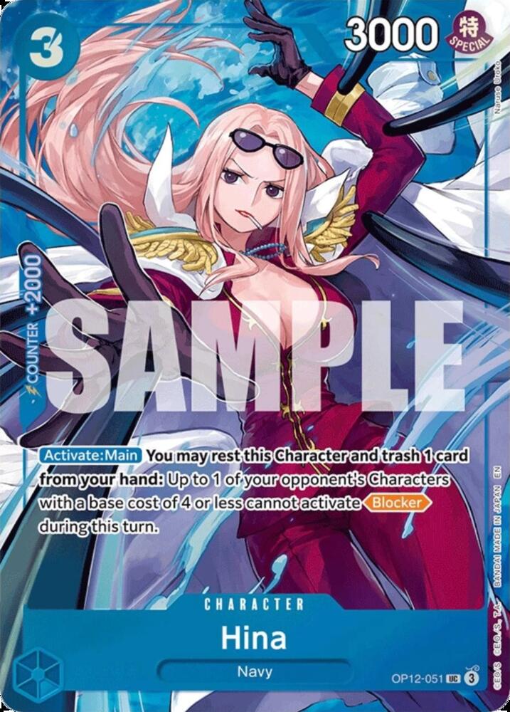 Hina OP12-051 Uncommon One Piece Promotion Cards One Piece Foil NM