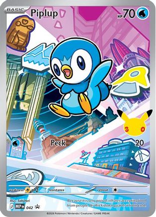 Piplup - 042 042 Holo Promo ME: Mega Evolution Promo Pokemon NM