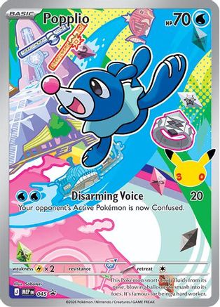 Popplio - 045 045 Holo Promo ME: Mega Evolution Promo Pokemon NM