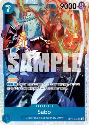 Sabo OP15-046 Super Rare Adventure on Kami's Island One Piece NM