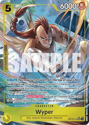 Wyper (Alternate Art) OP15-114 Adventure on Kami's Island One Piece NM