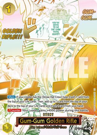 Gum-Gum Golden Rifle (Alternate Art) OP15-116 Adventure on Kami's Island One Piece NM