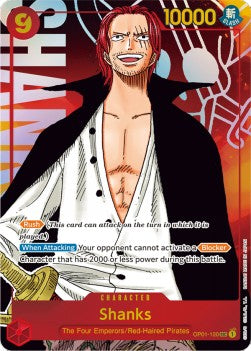 Shanks OP01-120 Parallel SEC Romance Dawn One Piece Card