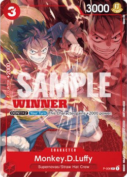 Monkey D Luffy P-006 Winner Promo One Piece Card