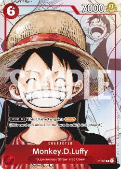 Monkey D Luffy P-001 English 25th Anniversary Edition One Piece Card