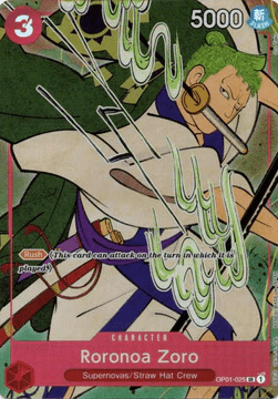 Roronoa Zoro OP01-025 English 1st Anniversary Promo One Piece Card