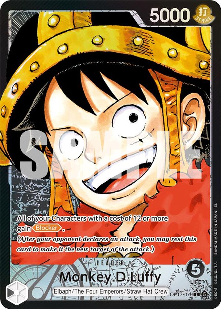 Monkey.D.Luffy (079) (Alternate Art) OP17-079 The World's Strongest Warriors One Piece Foil NM