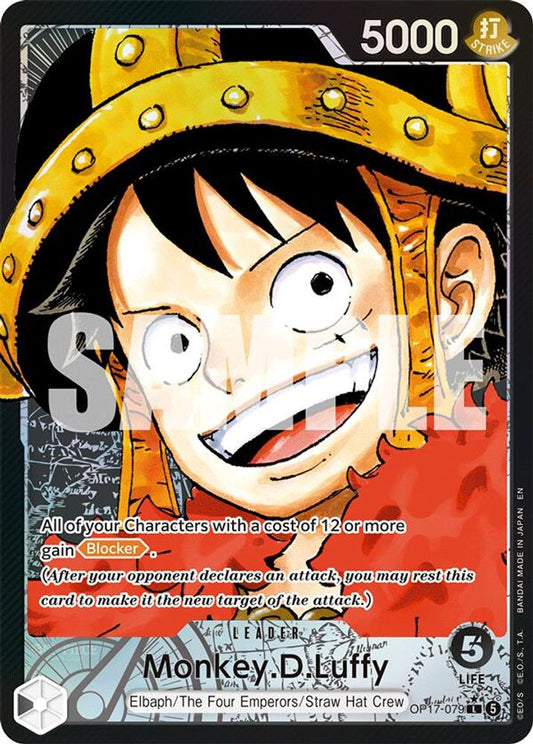 Monkey.D.Luffy (079) (Alternate Art) OP17-079 The World's Strongest Warriors One Piece Foil NM