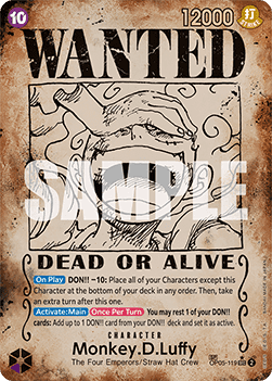 Monkey D Luffy OP05-119 Wanted SP Emperors In The New World One Piece Card