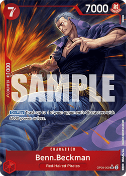 Benn Beckman OP09-009 Parallel SR Emperors In The New World One Piece Card