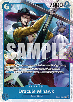 Dracule Mihawk OP09-048 SR Emperors In The New World One Piece Card