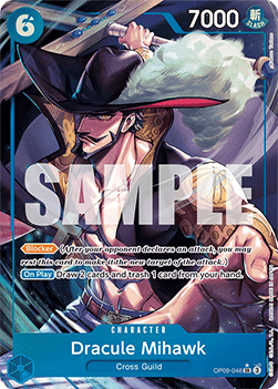 Dracule Mihawk OP09-048 Parallel SR Emperors In The New World One Piece Card