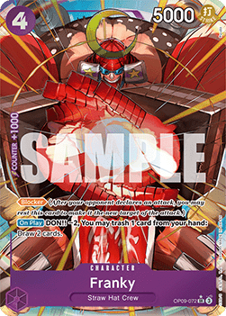 Franky OP09-072 Parallel SR Emperors In The New World One Piece Card