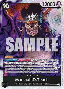 Marshall D Teach OP09-093 SR Emperors In The New World One Piece Card