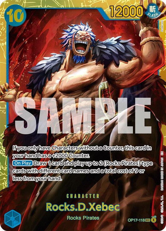 Rocks.D.Xebec (118) OP17-118 The World's Strongest Warriors One Piece Foil NM