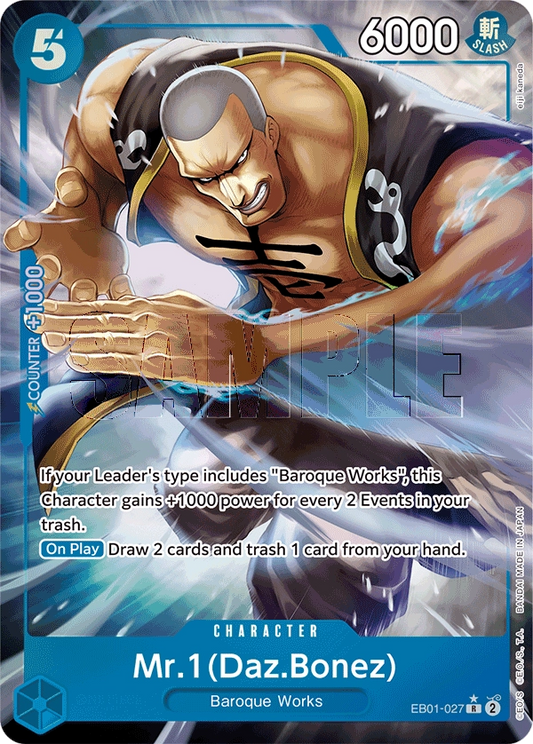 Mr. 1 Daz Bones EB01-027 SR Parallel Memorial Collection One Piece Card Alt Art - Grand Line Collectibles