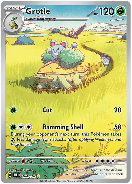 Grotle 164/162 Illustration Rare Pokemon Temporal Forces