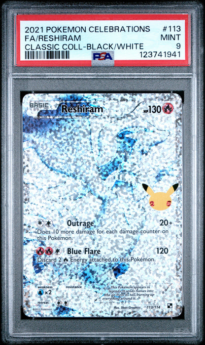Reshiram 113 Celebrations Classic Collection Pokemon PSA 9