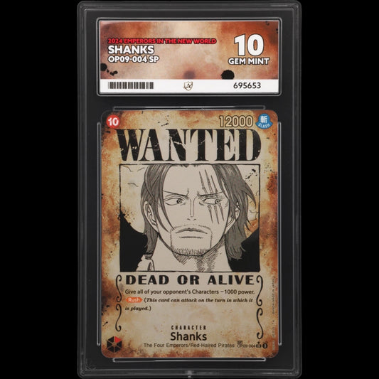 Shanks Emperors In The New World OP09-004 Wanted SP One Piece Card ACE 10