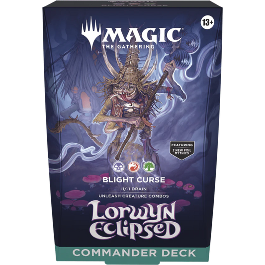 *PRE ORDER NOTIFICATION SIGN UP* Magic: The Gathering: Lorwyn Eclipsed Commander Deck - Blight Curse - Grand Line Collectibles