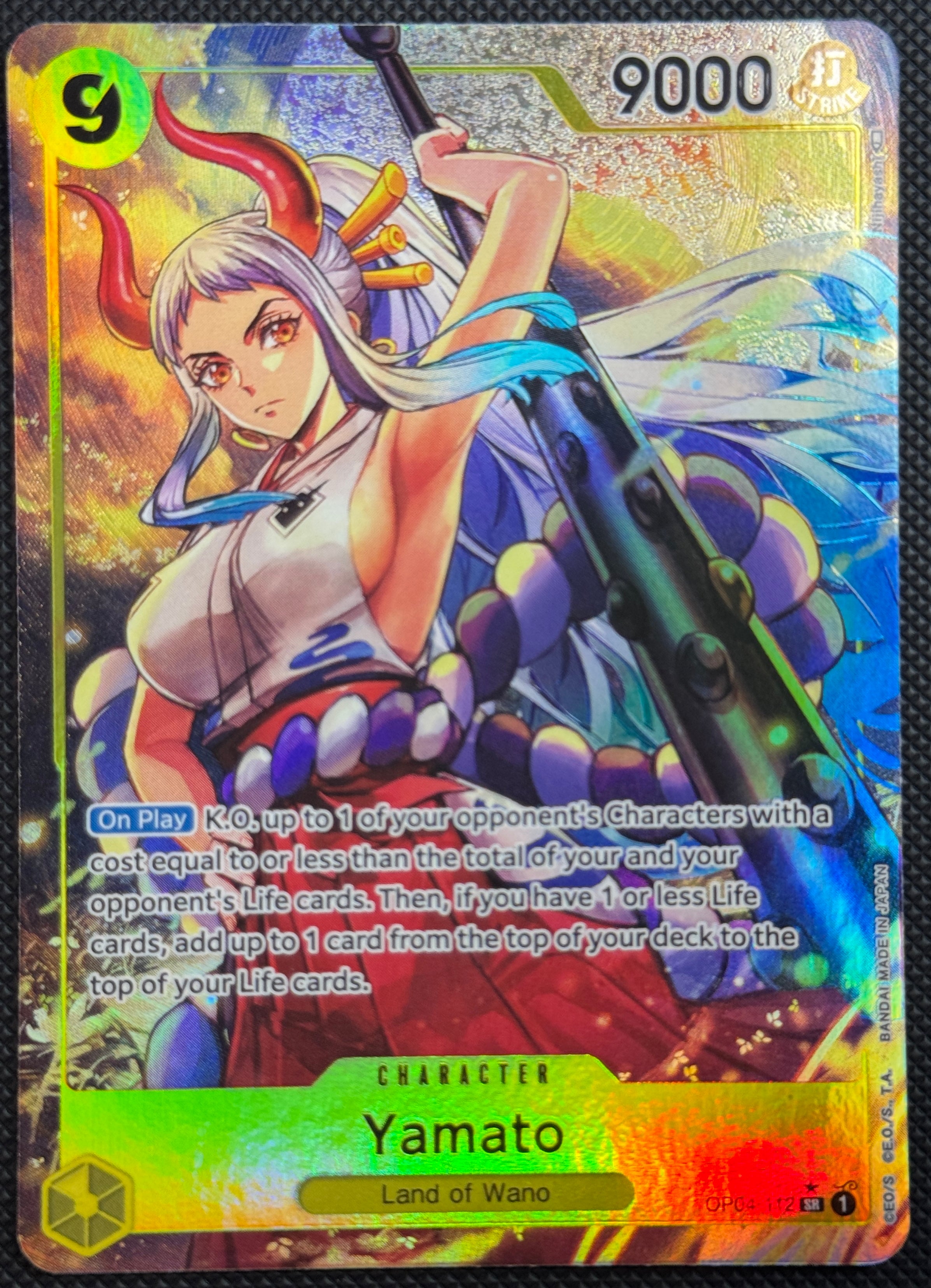 One Piece Card OP04-112 SR Yamato Japanese TCG Kingdoms Of Intrigue OP 04 I.1013507573 One Piece Card OP04-112 SR Yamato Japanese TCG Kingdoms Of Intrigue OP 04 I.1013507573