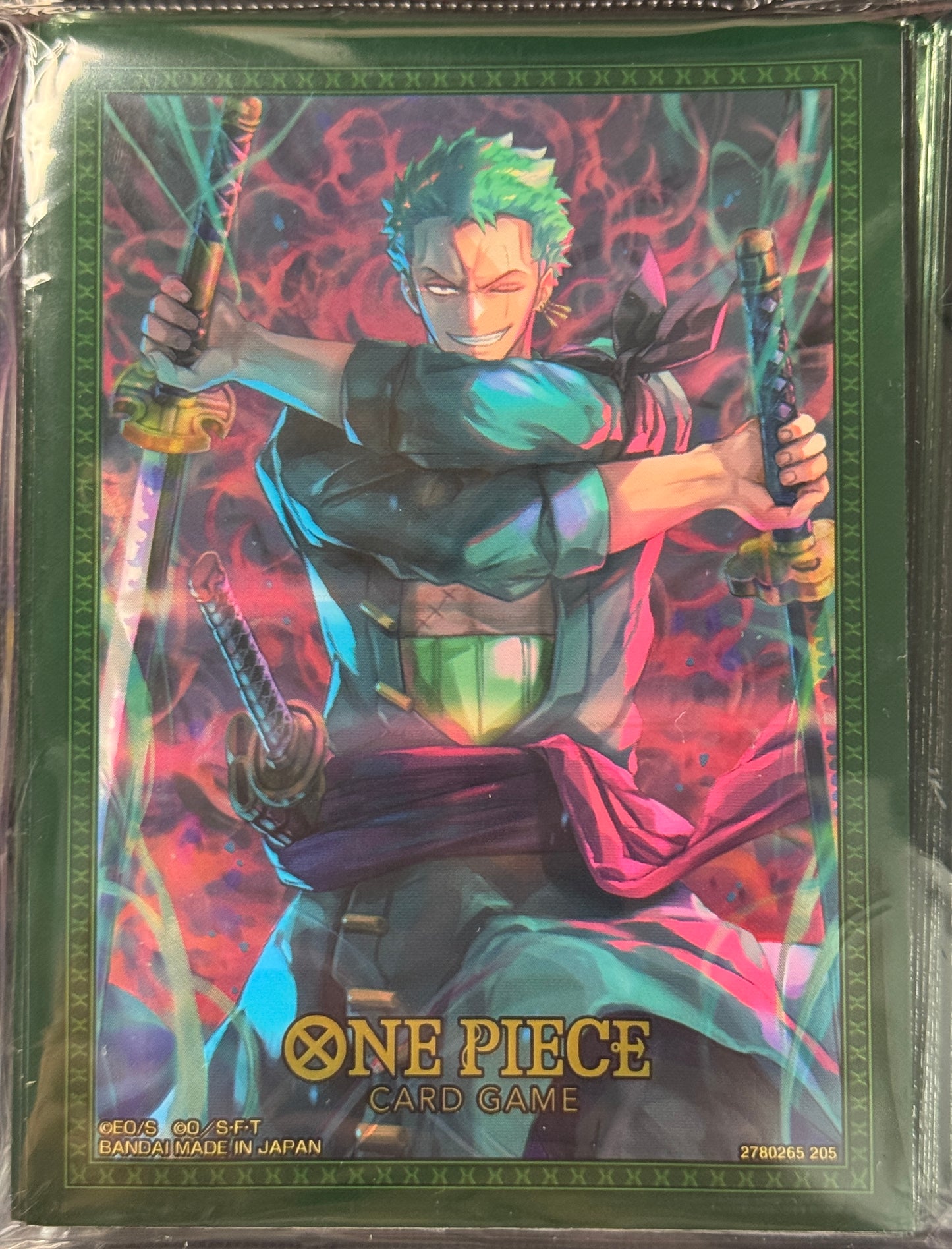 One Piece Card Game Official Sleeve Bandai  Vol.11 - Zoro - Grand Line Collectibles