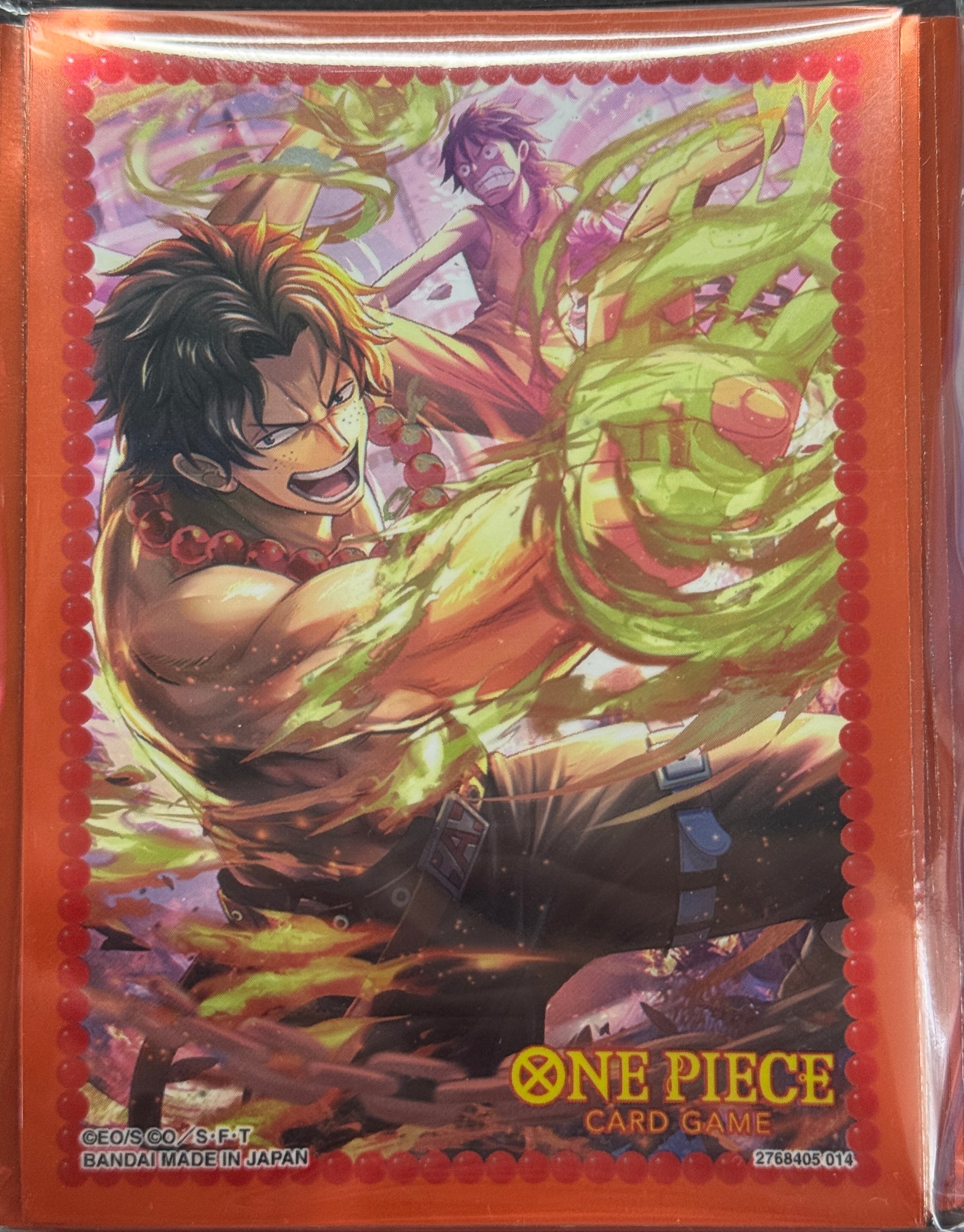 One Piece Card Game Official Sleeve Bandai  Vol.10 - Portgas D Ace - Grand Line Collectibles