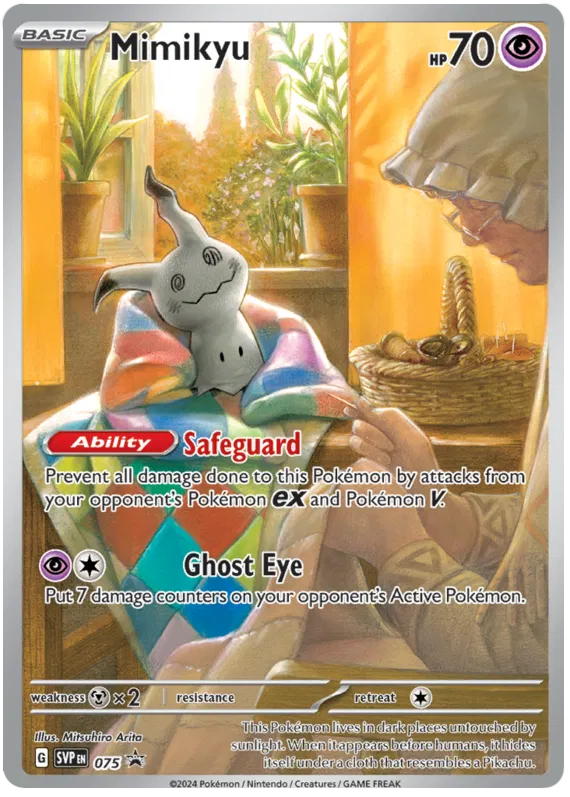 Mimikyu SVP-075 Black Star Promo Pokemon