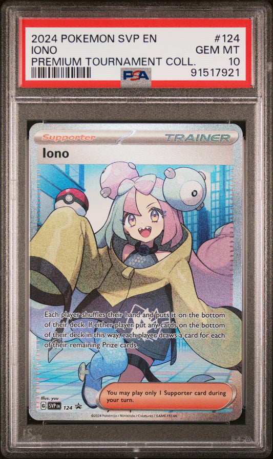 Iono 124 Premium Tournament Collection Svp En-sv Black Star Promo Pokemon PSA 10