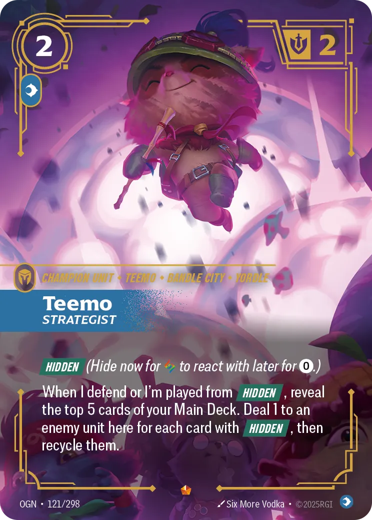 Teemo Strategist OGN-121 Epic Origin NM