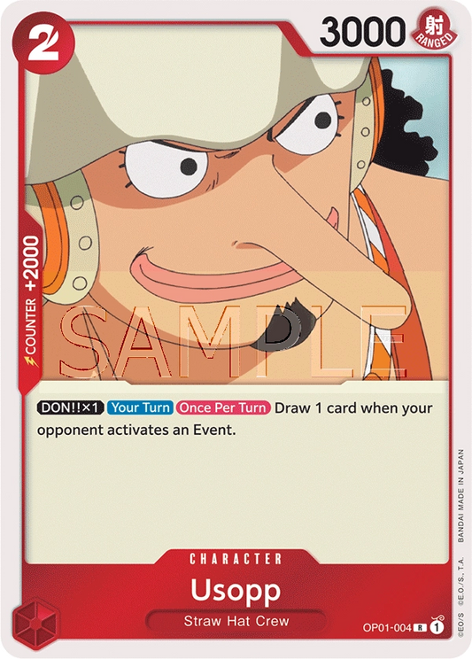 Usopp OP01-004 R Romance Dawn One Piece Card