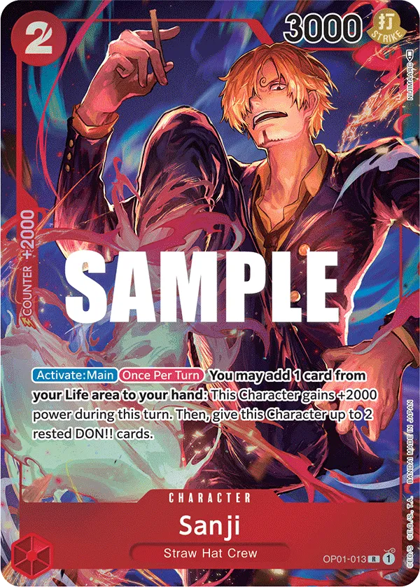 Sanji OP01-013 Parallel R Romance Dawn One Piece Card