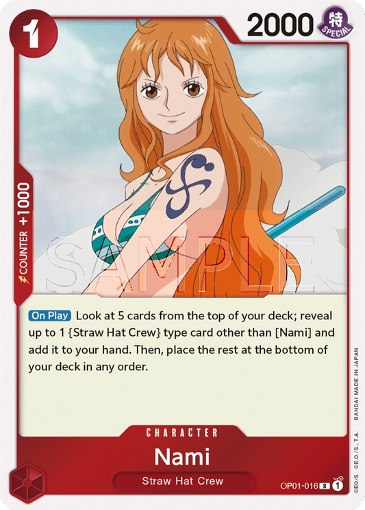 Nami OP01-016 R Romance Dawn One Piece Card