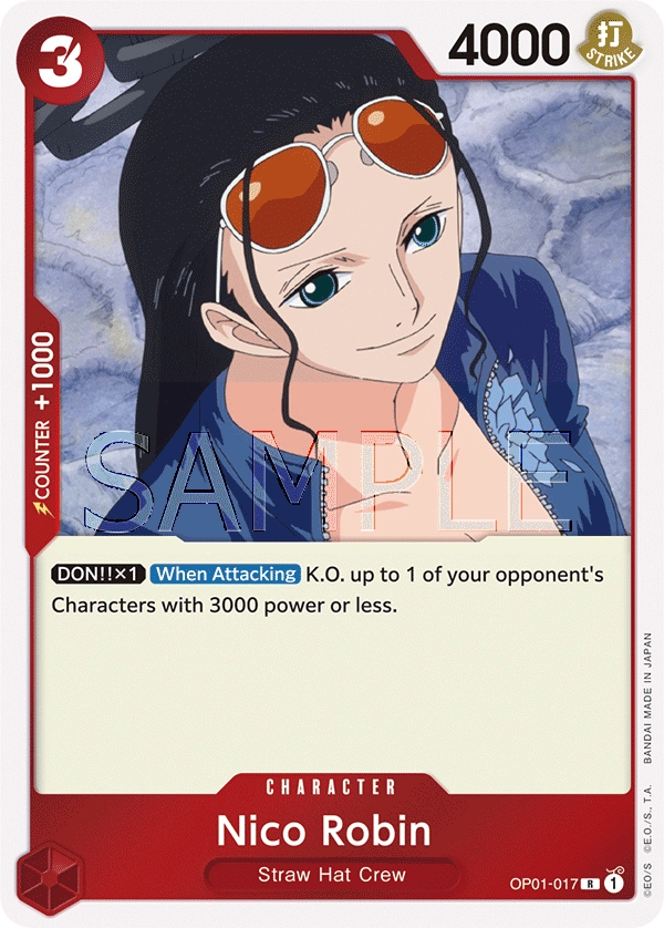 Nico Robin OP01-017 R Romance Dawn One Piece Card