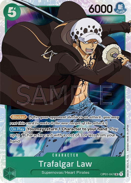 Trafalgar Law OP01-047 SR Romance Dawn One Piece Card